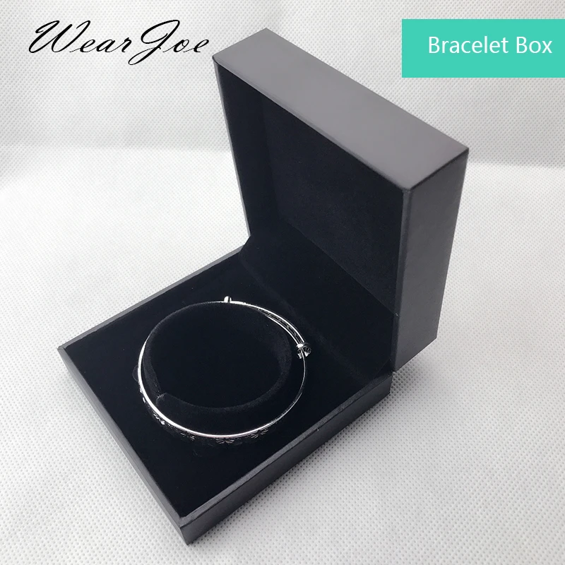 1 Vintage Black Leatherette Paper Jewelry Display Box 5 Style Ring Pendant Bangle Bracelet Pendant Storage & Package Stand Case