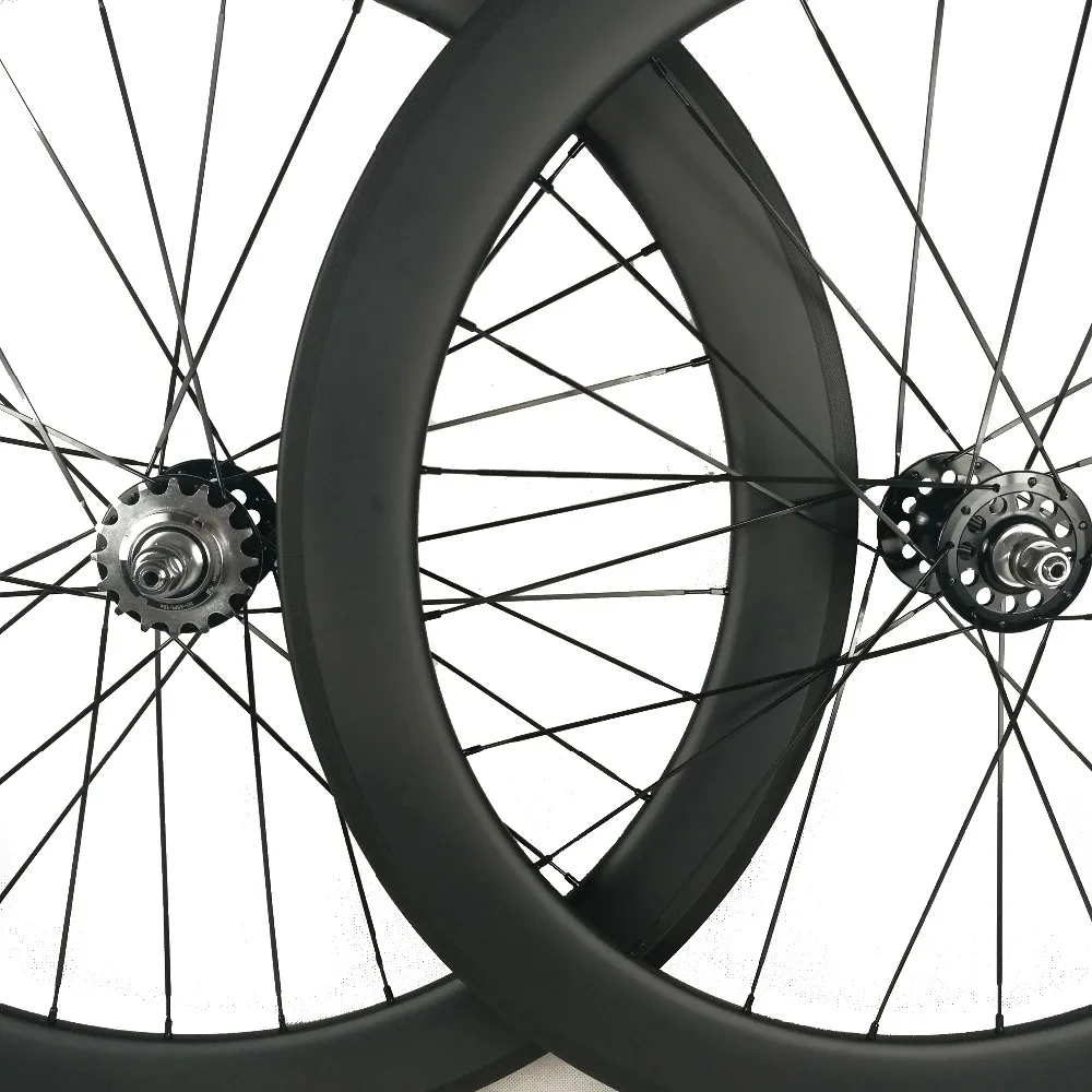 High Tg Rodas Estrada Cycle Carbon Wheel Rim U Shape 25 Width 50mm Tubular Light track&Single Speed With Novatec/Powerway Hub