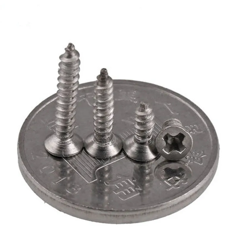 

20pcs M3.5 Countersunk head tapping Phillips screws 304 stainless steel Flat heads screw 10mm-60mm Length