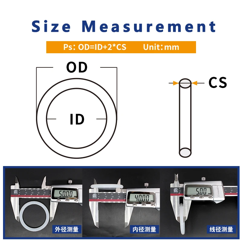 White Silicon O-ring Silicone/VMQ CS4mm OD55/60/65/70/72/75/80/85/90/95/100/105/150*4mm O ring Seal Rubber Ring Gasket Washer