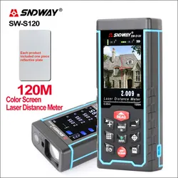 SNDWAY Digital Laser Distance Meter Camera USB Recharge Portable Colorful Screen Range Finder Rangefinder SW-S80 /S120