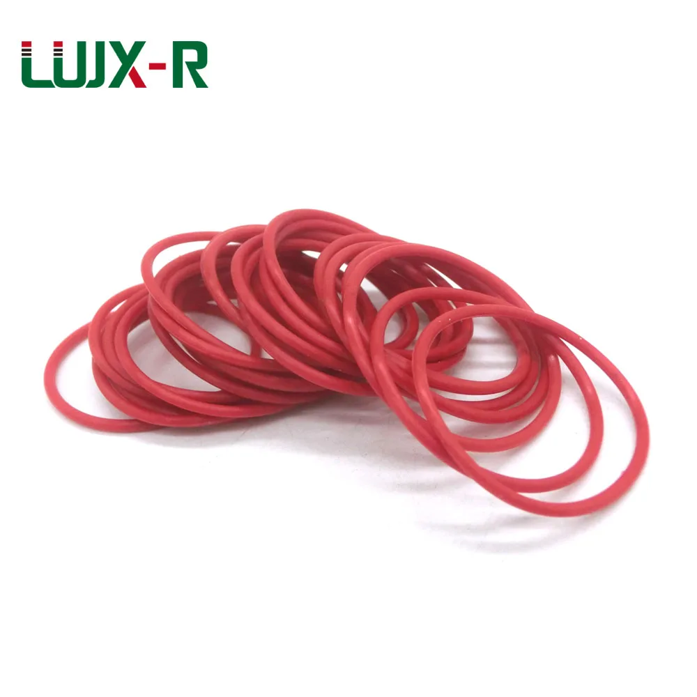 LUJX-R O Ring Seal 2.4mm Red O-Ring Silicone Gasket O Type Rings Washer OD72/80/95/100/115/130mm Orings Watertightness Oil Proof