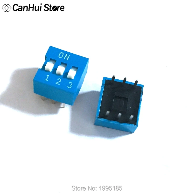 10pcs Slide Type Switch Module 1 2 3 4 5 6 7 8 10 PIN 2.54mm Position Way DIP  Pitch Toggle Switch Blue Snap Switch Dial Switch