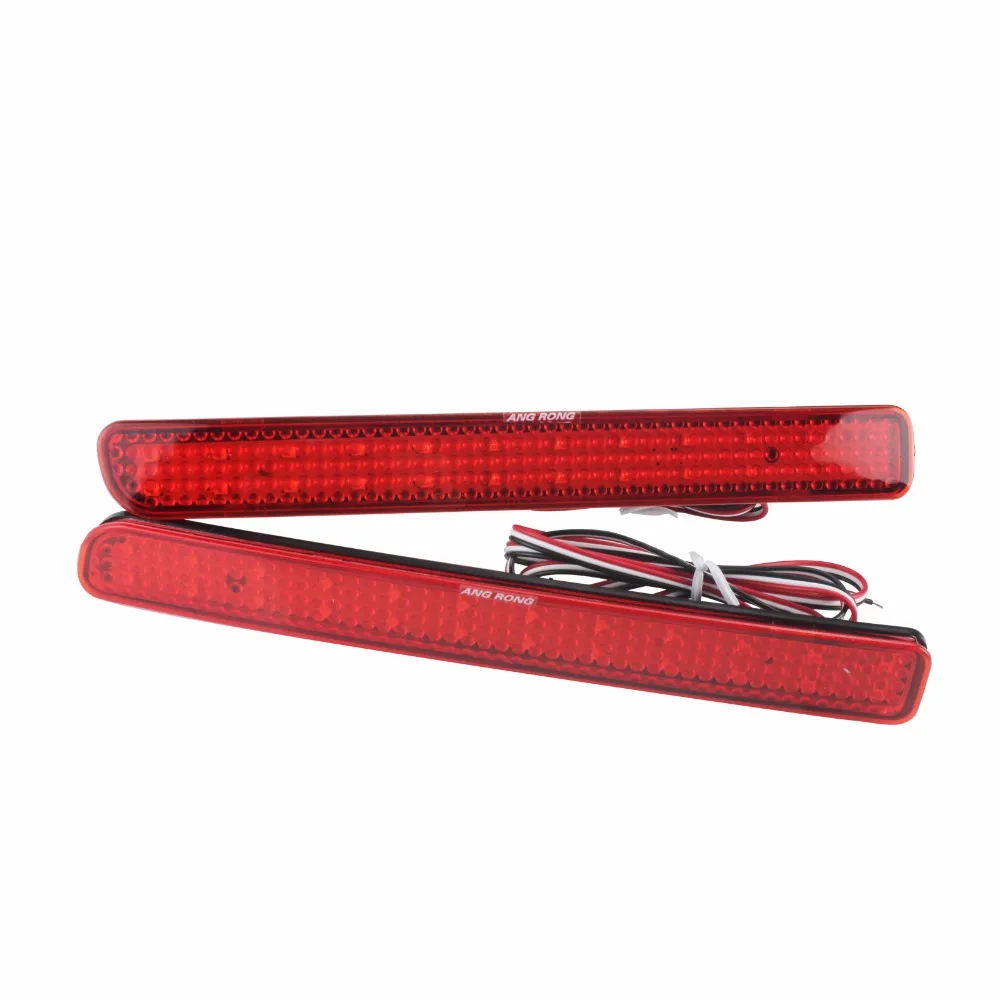 ANGRONG 2x Rear Bumper Reflector LED Brake Light Red(CA183) For Range Rover Sport L320 Discovery 3 4