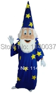 

MASCOT Wizard enchanter Archmage Mascot Costume Cartoon Character carnival costume fancy Costume party