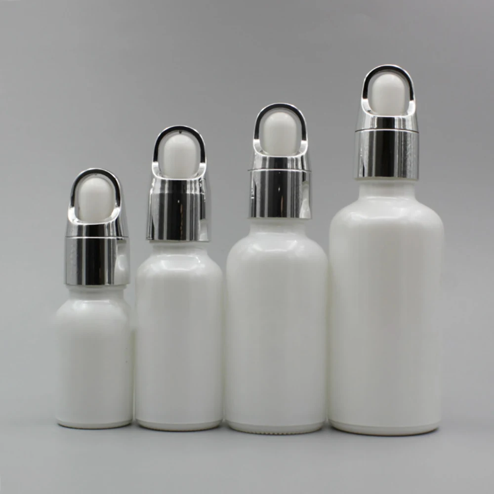 10ml Perfume Glass Bottle,Empty Pearl White Essential Oil Skin Care Container