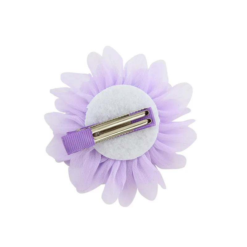 Flower Chiffon Hairpin for Children, grampo de cabelo para crianças, grampos de cabelo para meninas, cocar DIY, acessórios para cabelo para mulheres, aprox.