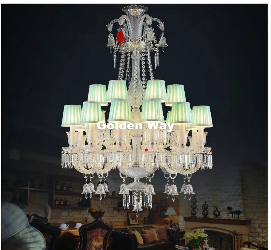

Modern Clear Chandelier Living Room European Crystal Candle Hanging Lamps Luxury K9 Crystal Chandelier Lights AC 100% Guaranteed
