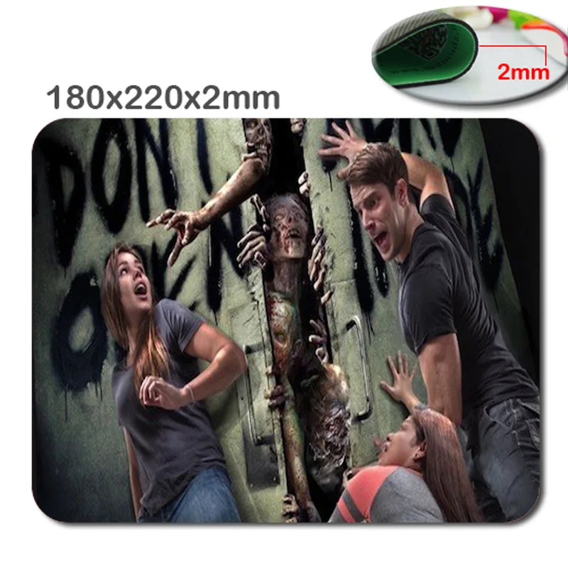 HD DIY Walk dead 3D print 220*180*2mm  Cheapest Newest pigment  Best Comfort Game Mouse Pad  Mouse Mat for New Year Gift