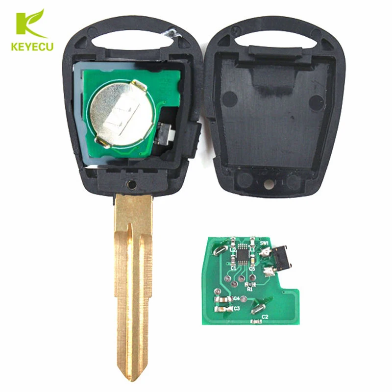 KEYECU Replacement Remote Car Key Fob Side 1 Button 433MHz ID46 for Kia Rio Picanto Soul Venga Ceed etc