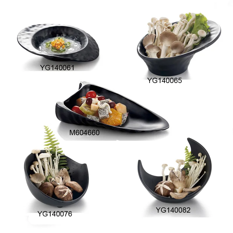 Black Frost Bowl Melamine Dinnerware Big Round Bowl Chain Restaurant A5 Melamine Bowls Melamine Tableware Noodle Bowl Wholesale