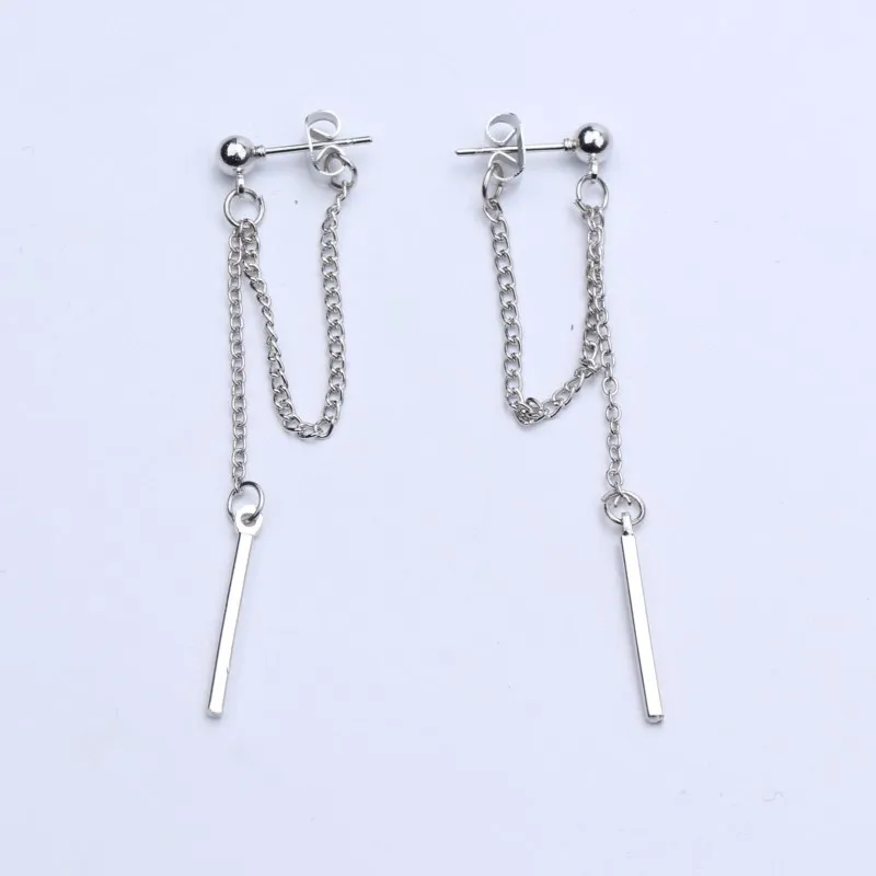 Korean Fashion Jewelry Earrings Tassel Retro Long Drop Chain Metal Wholesale Statement Ear Brincos