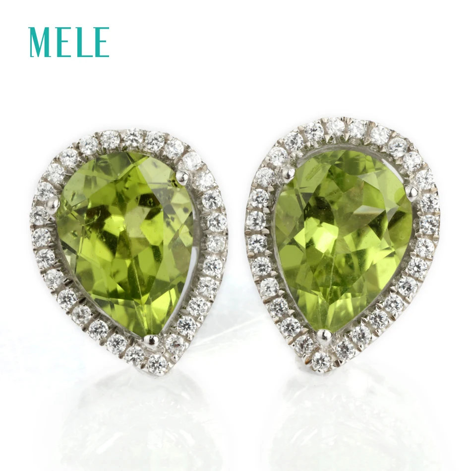 

Натуральный Перидот, красный, гранатовый, серебряное серьги, груши 7х10мм, темно-красный и зеленый цвет, хороший резной огонь, Модные женские ювелирные изделия