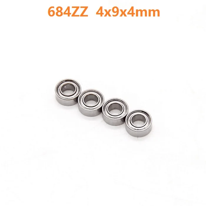 

500pcs/lot 684ZZ 684Z 684 ZZ 4x9x4 mm deep groove ball bearings Miniature high-carbon steel bearing 4*9*4mm