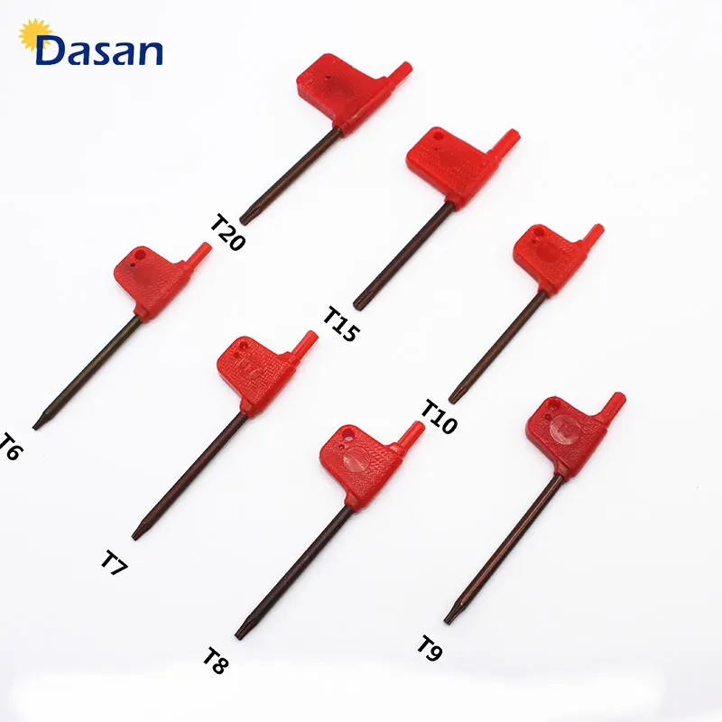 10pcs T6 T7 T8 T9 T10 T15 T20 Flag Torx Spanner Wrench for CNC Tools Holder Accessories
