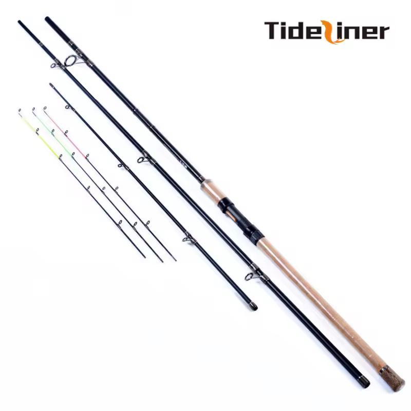 Фидерное удилище Tidelliner, стальное карповое спиннинговое удилище HMS Carbon, 3 + 3 Quiver Tip, 3,6 м, 3,9 м, 90-230 г