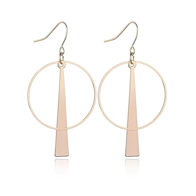 2018 New Fashion Pendant Drop Earrings For Women Jewelry Alloy Big Round Sequins Dangle Earrings Boucle D\'oreille Femme Pendante