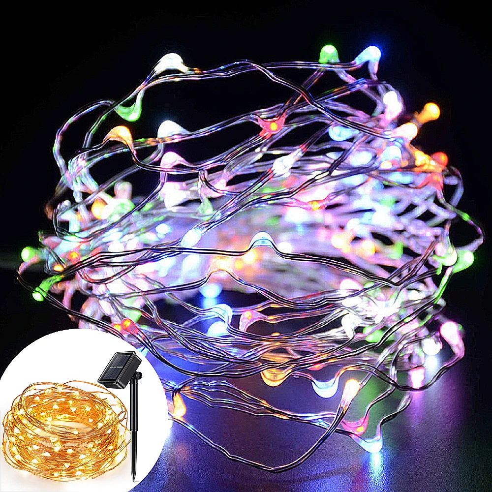 

Solar Powered LED Fairy String Lights 20M 200 LED Copper Wire Decorative Garden Lawn Patio Christmas Trees Wedding Party lights