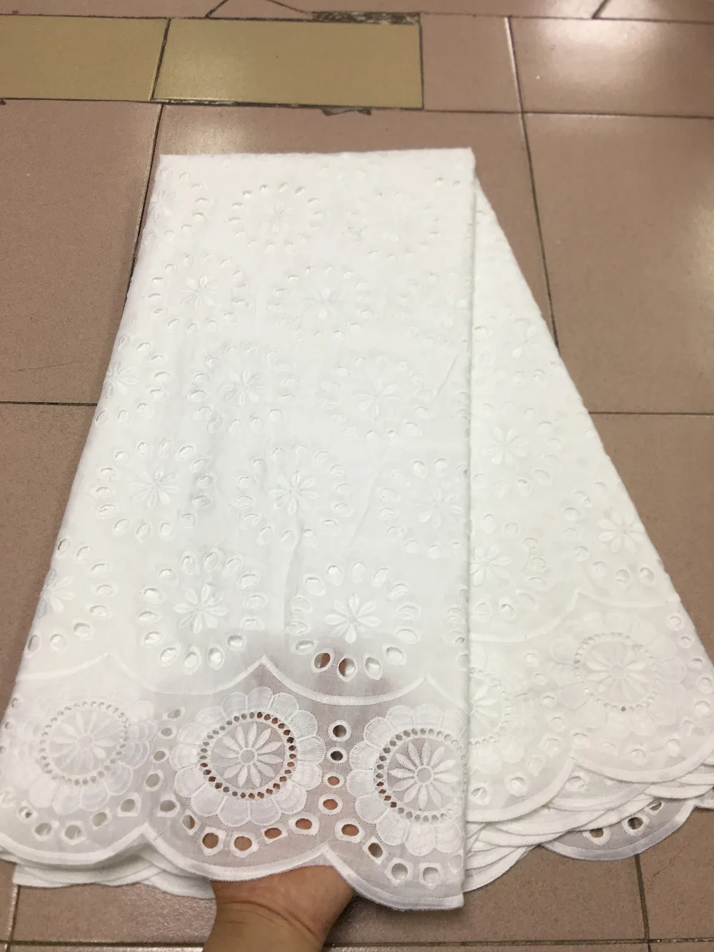 

White Special Offer Embroidery Cotton Lace African Swiss Voile Laces Fabrics High Quality Nigerian Lace Fabric For Women Dresses