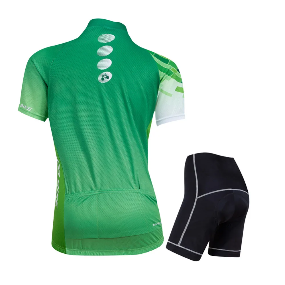 ZEROBIKE  Women's Short Sleeve Jersey Set Quick Dry Breathable Cycling Top 3D Gel Padded Shorts Bicycle Clothing ciclismo