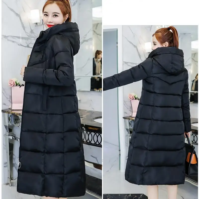 Winter Jacket Women large size Female Hooded Coats Parka Ladie Slim Long Cotton Winter Coat Outwear Jackets Coat Keep warm Women