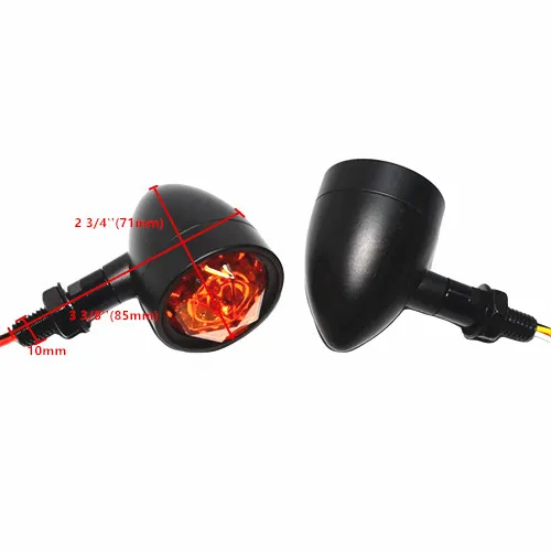 Motorcycle 10mm Bullet Diamond Lens LED Turn Signal Indicator Light Stop Light For Honda Yamaha Kawasaki Suzuki Chopper Bobber