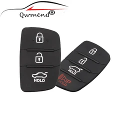 Piezas de Repuesto de goma para coche, funda de llave para HYUNDAI Santa Fe (ix45) 2013-2014, manta de 3 botones, novedad