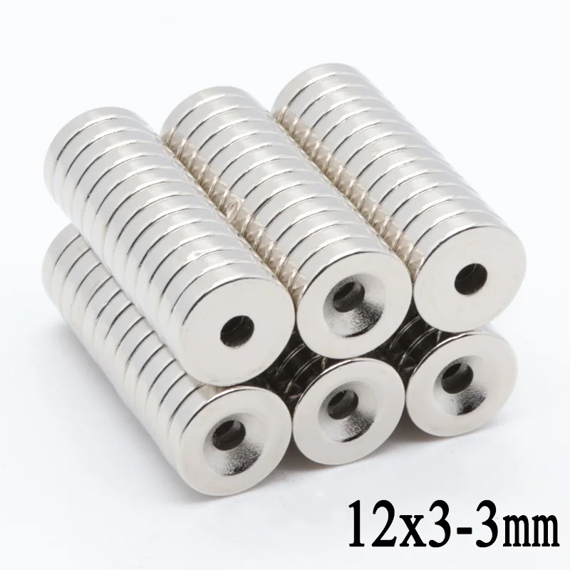 8/10/12/15x3 mm Hole 3mm N35 Ring Block Craft Permanet Magnet Powerful Rare Earth Ndfeb Neodymium Magnets