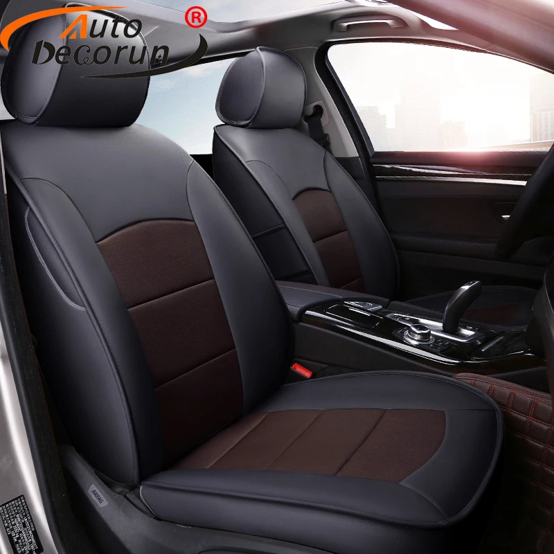 AutoDecorun Cowhide & PVC Leather Seat Cushion for BMW 6 Series GT 2018 Automobiles Seat Covers Sets Accessories Cars Protectors