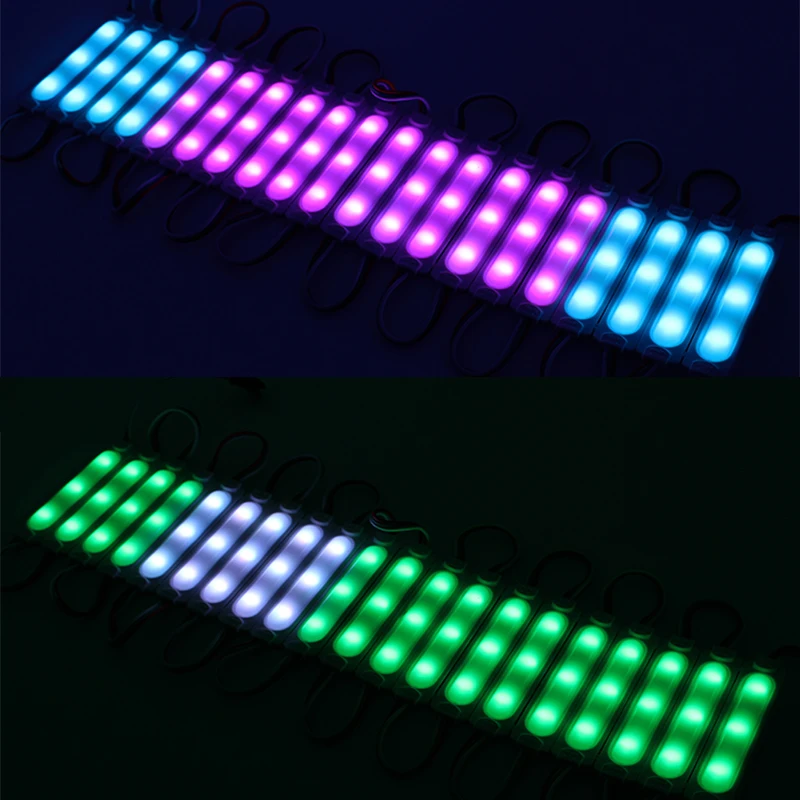 DC 12V 20pcs LED Module WS2811 full Color 3LED SMD5050 RGB Waterproof LED Pixel Digital light