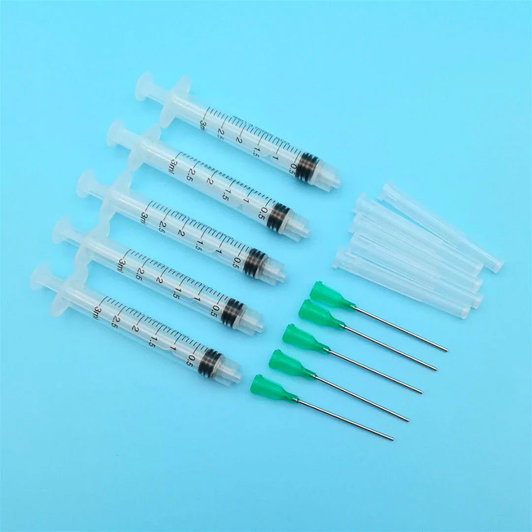 5Pack New 3ML Dispensing Syringe With 18Ga 1.5