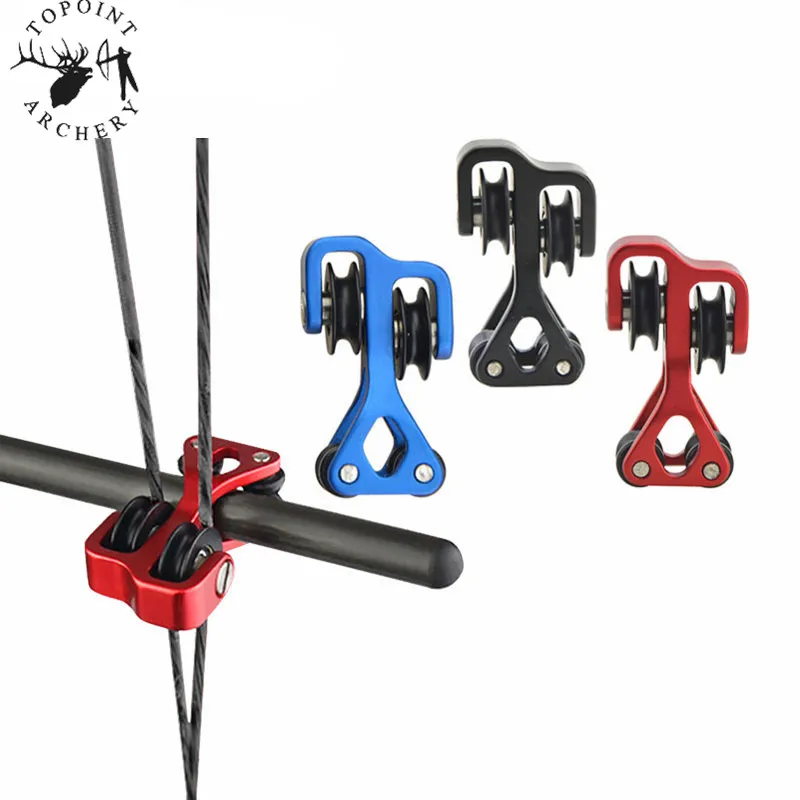 1Pc Archery Aluminum Pulley Cable Slide String Splitter Roller Glide Bow String Separator For Compound Bow Hunting Accessories