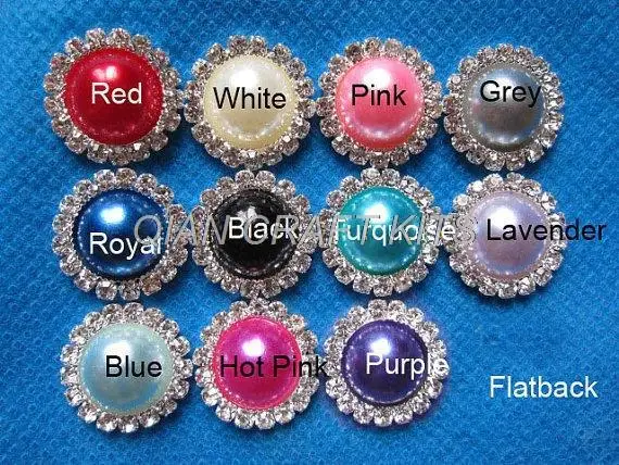 60pcs high Quality grade AA+ rhinestone pearl buttons cabochon flatback coat sweater fur decoration cabs buckle diy