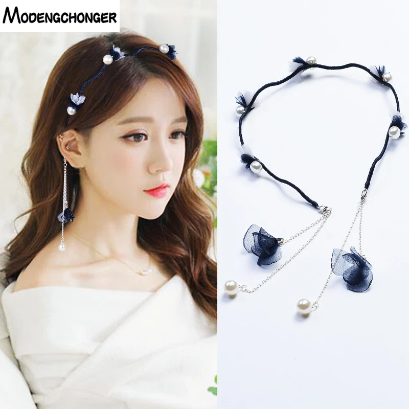 Tassel Earring Hair Hoop Novelty Women Girl Hairbands Sweet Hair Bezel Streamer Pandent Headband Fashion Hair Accessories