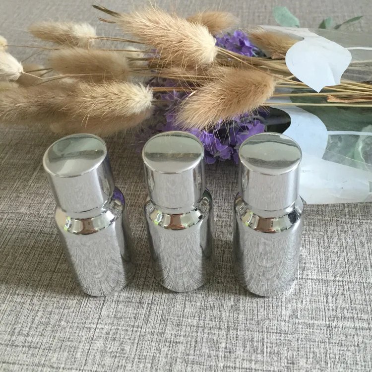 

50pieces/lot 10ml High temperature silver plated dropper bottle,dropper container,essentical oil bottle wholesale