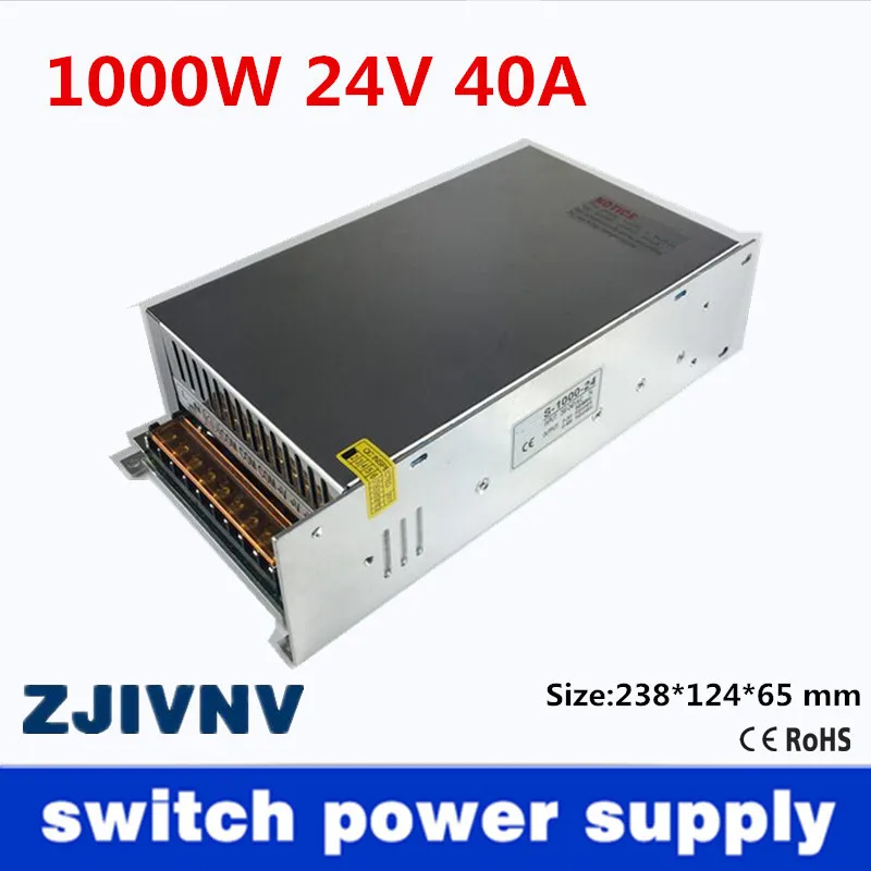 

Small Volume Single Output 1000W 24V 40A Switching Power Supply Transformer AC110V or 220V TO DC SMPS for LED Light CNC Stepper