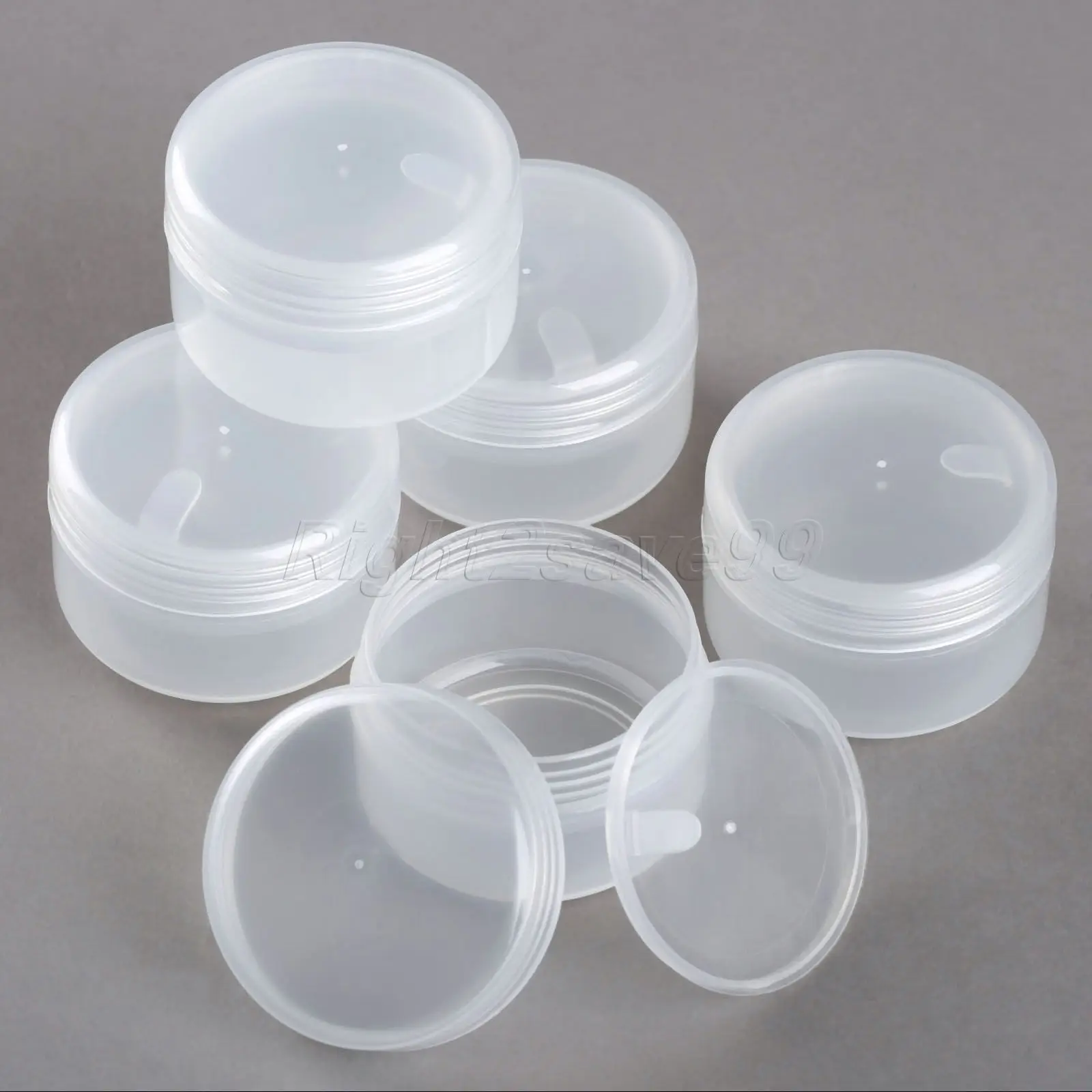 고품질 20ml PP 크림 용기 상자 20g 빈 플라스틱 화장품 용기, 작은 샘플 메이크업 하위 스크류 캡 병입
