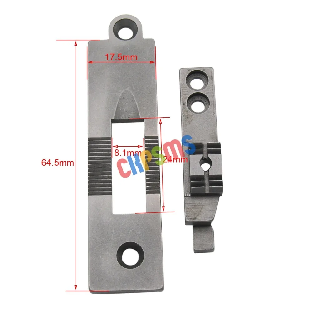 1SET #KH267-NP/FD Needle (Throat) Plate  & Feed Dog fit for Durkopp Adler 167 267 Sewing Machines