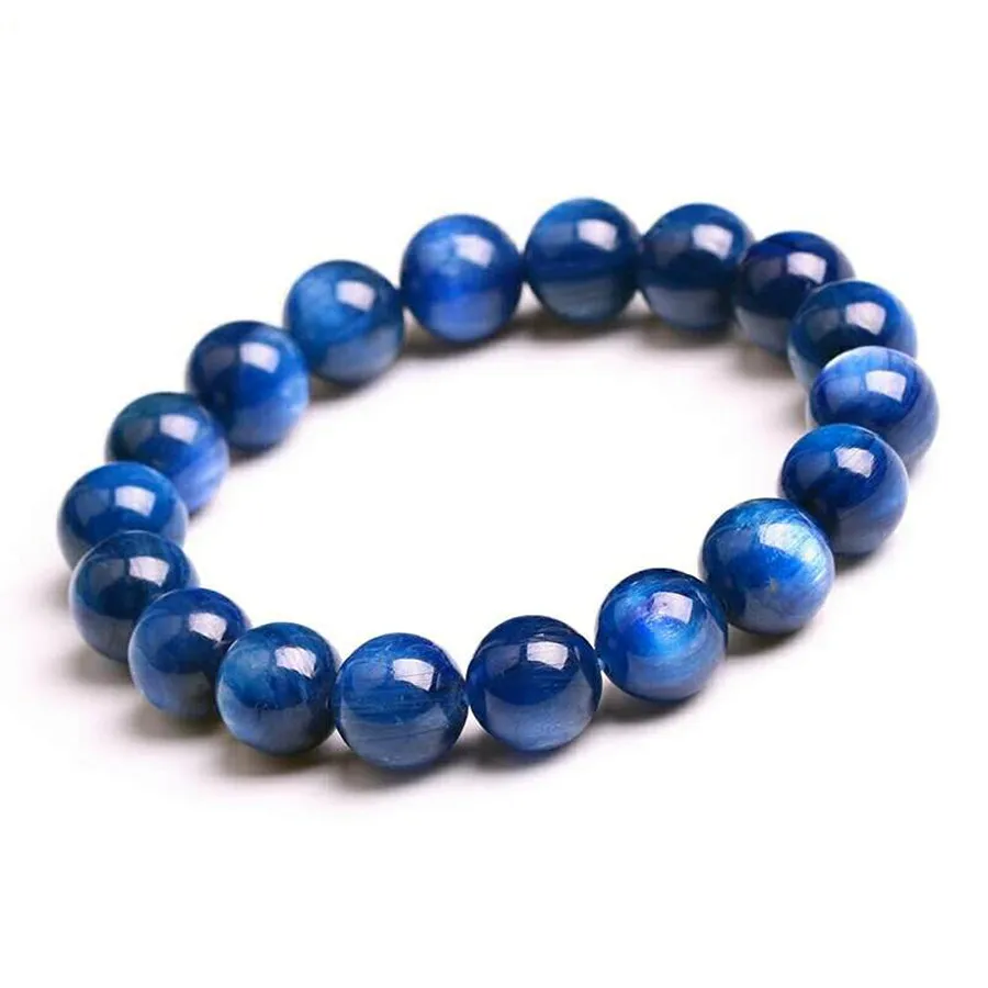 

11mm Natural Kyanite Stone Bracelet Jewelry For Women Men Gift Crystal Cat Eye Round Beads Energy Gemstone Strands AAAAA