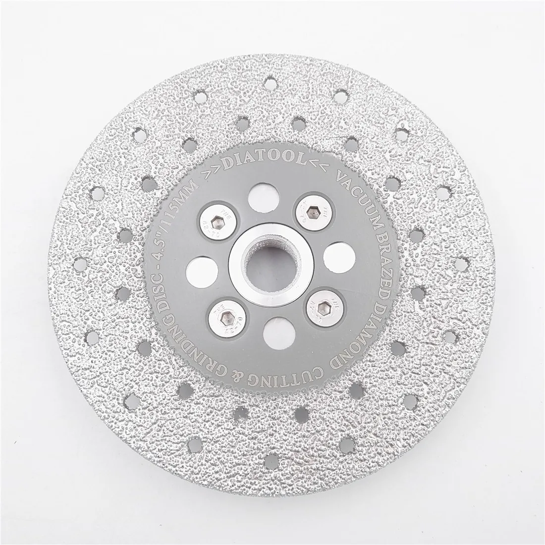 DIATOOL 1pc Premium Quality Diameter Double Sided Vacuum Brazed Diamond Cutting & Grinding Disc With 5/8-11 Flange