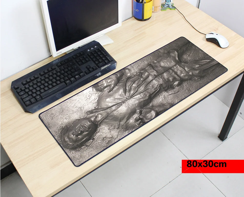 Han Solo in Carbonite Laptop Gaming Mouse Pads Locking Edge Star War Mouse pad Mat for pc Mouse Mice Pad for Game Player