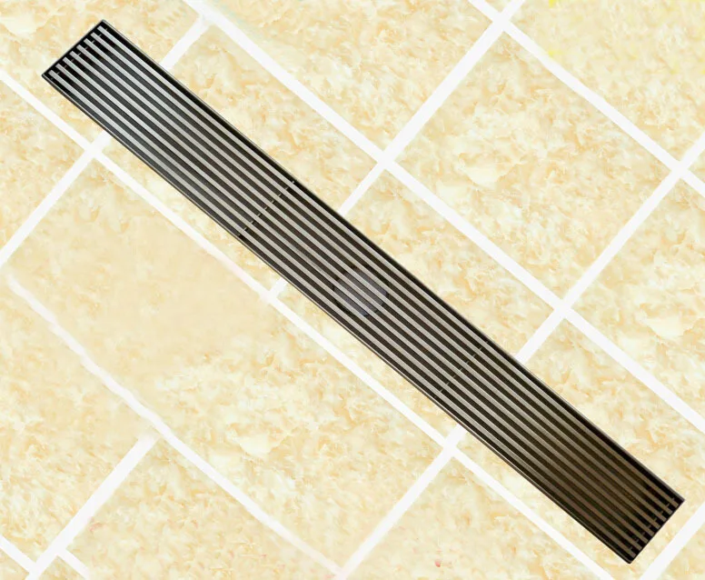 304 stainless steel 60cm linear anti-odor floor drain bathroom hardware 600mm invisible shower floor drain DR055