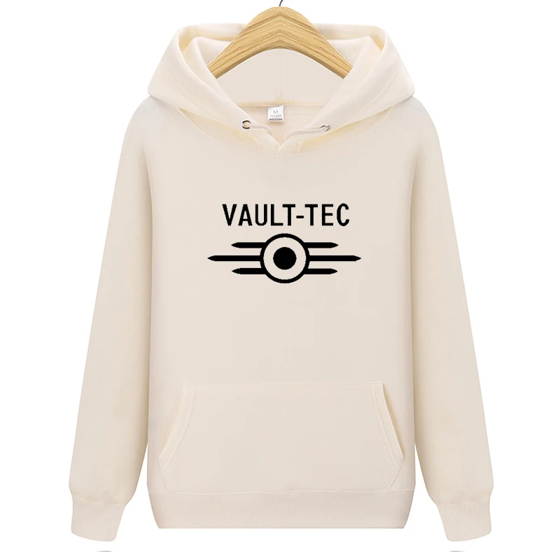 Hoodies Mens Fashion Vault Tec logo Brand Letter Hoodie Casual Sweatshirt Men Cotton high quality Print Sweatshirts Male Hood