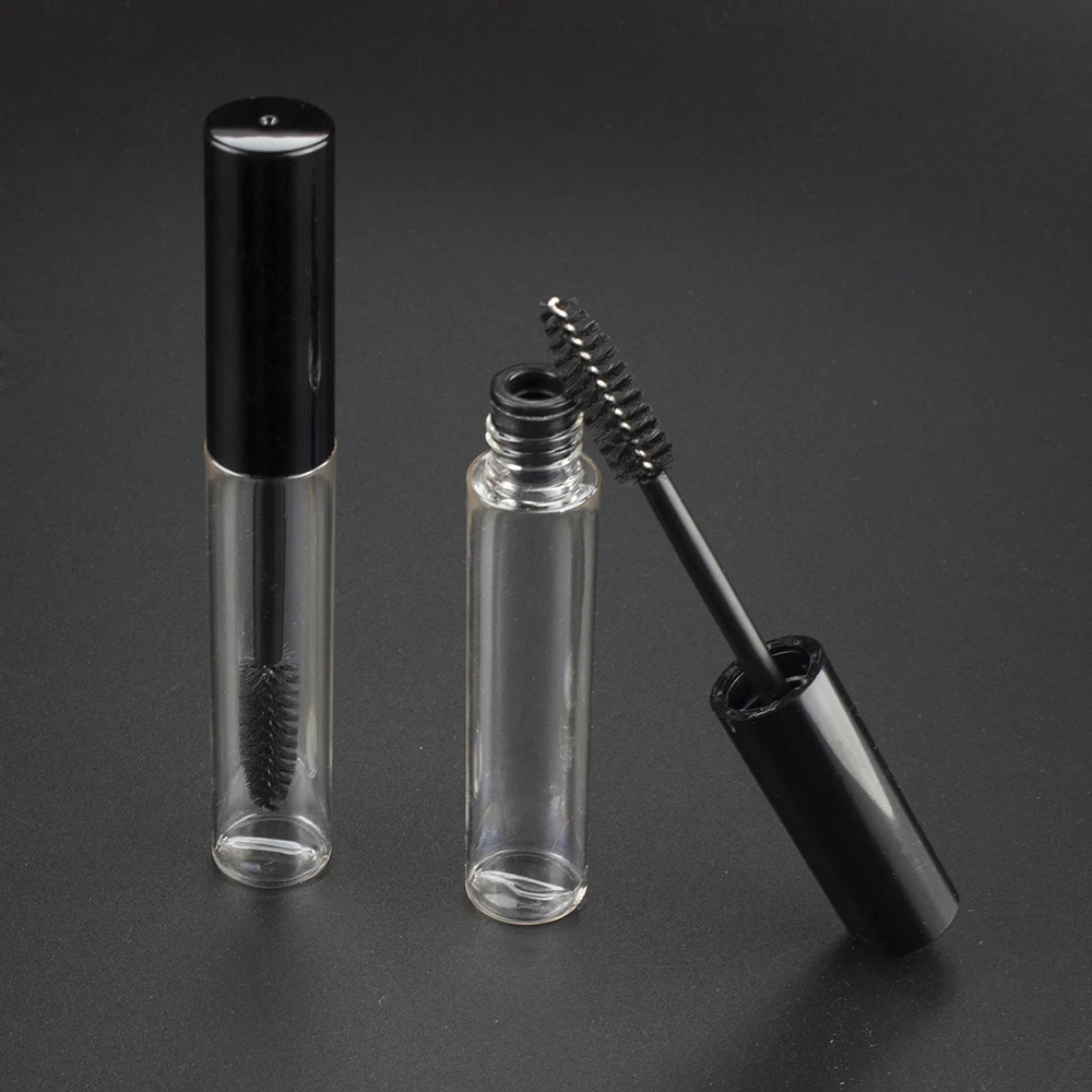 1000pcs 8g plastic mascara bottles wholesale or manufacturers , wholesale clear 8ml empty mascara tubes and brushes