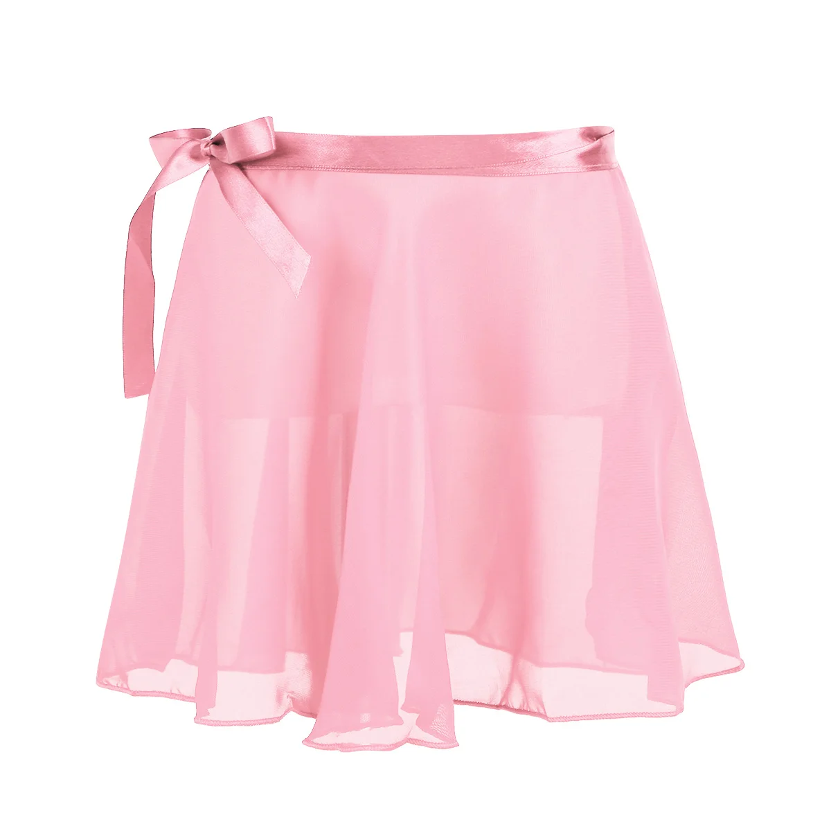 Crianças meninas ballet dança saias chiffon pettiskirts cor pura ballet dança tule contornado pull-on envoltório cachecol saia para a prática