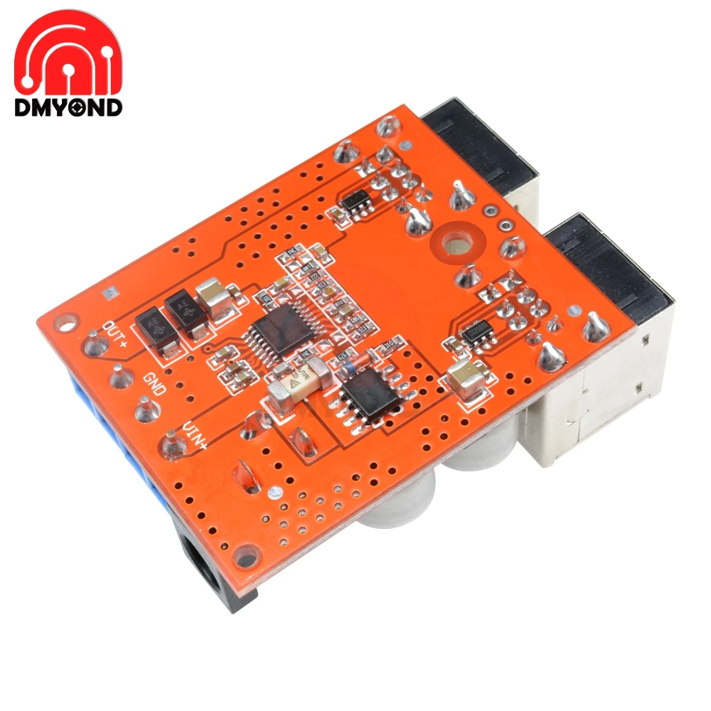 DC-DC Auto Charging Board Car Power Supply 8V-35V 5V 8A Step Down Buck Converter Module 4 Port USB Output Mobile Charger