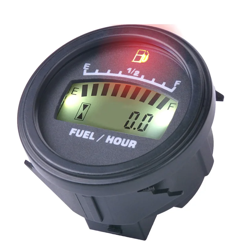 Digital LCD Fuel Gauge DC Powered For Gas Engine Motorcycle Jet Ski Marine Pit Bike Motorbike Generator Engine FM001