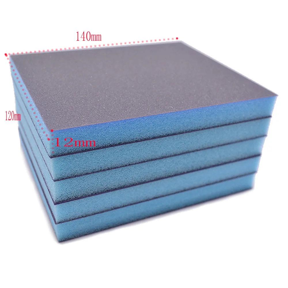 5 uds grano 120 240 320 600 esponja papel de lija herramientas abrasivas de doble cara 120x100x12mm esponja de lijado bloque esponja de pulido