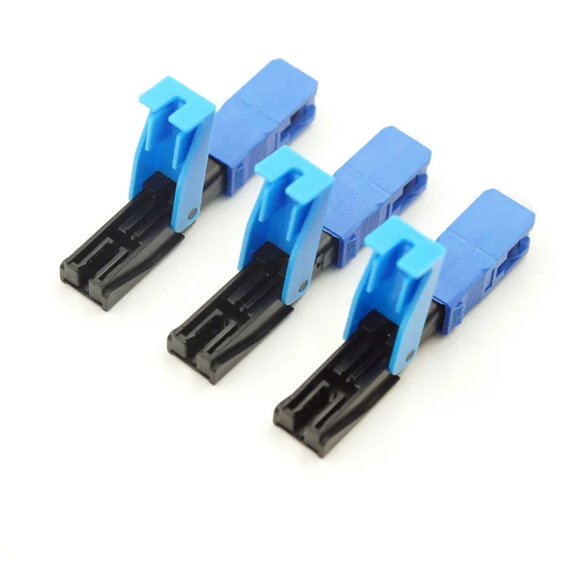 100pcs SC UPC Fiber Optic Quick Connector FTTH Single mode/Multi mode Fiber Optic Fast Connector SC quick assembly Connector