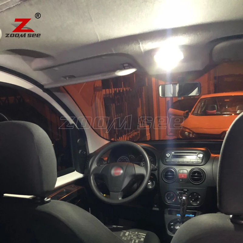 5pc x Perfect Canbus Error Free LED bulbs Interior Dome Reading lights lamp kit For Fiat for Fiorino (2007-2012)